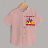 Ayudha Puja Tool Master  Shirt - PEACH - 0 - 6 Months Old (Chest 23")