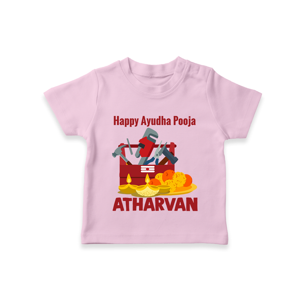 Ayudha Puja Tool Master T Shirt - BABY PINK - 0-5 Months Old (Chest 17")
