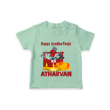 Ayudha Puja Tool Master T Shirt - MINT GREEN - 0-5 Months Old (Chest 17")