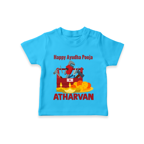 Ayudha Puja Tool Master T Shirt - SKY BLUE - 0-5 Months Old (Chest 17")