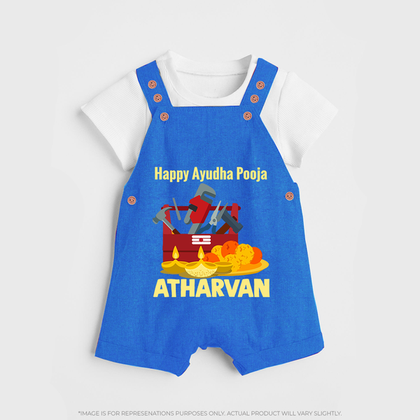 Ayudha Puja Tool Master Dungaree - COBALT BLUE - 0 - 5 Months Old (Chest 18")