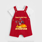 Ayudha Puja Tool Master Dungaree - RED - 0 - 5 Months Old (Chest 18")