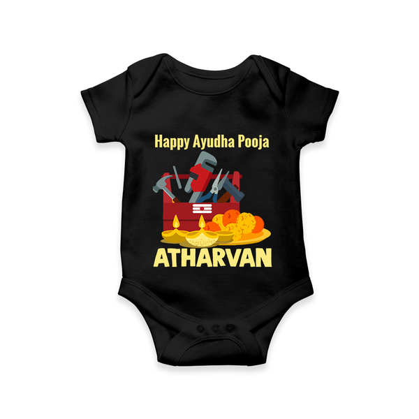 Ayudha Puja Tool Master Romper - BLACK - New Born (Chest 14")