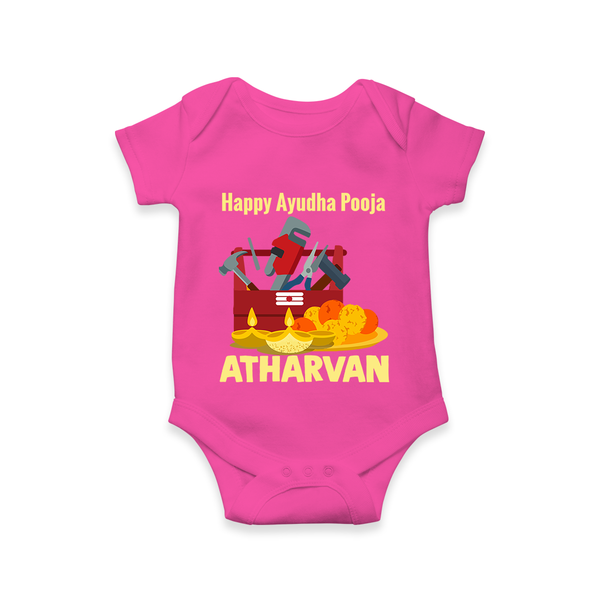 Ayudha Puja Tool Master Romper - HOT PINK - New Born (Chest 14")