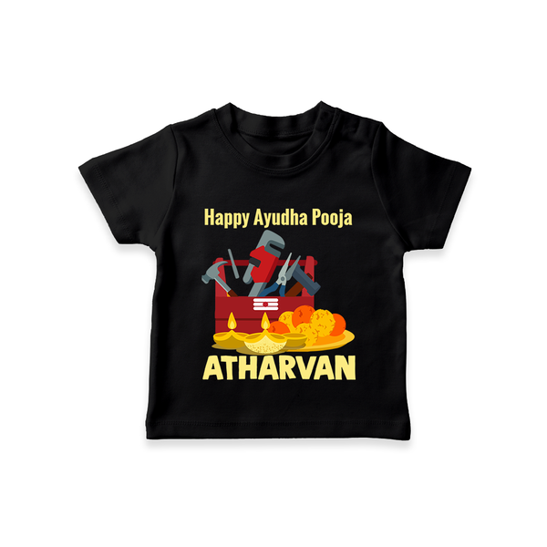 Ayudha Puja Tool Master T Shirt - BLACK - 0-5 Months Old (Chest 17")
