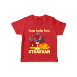 Ayudha Puja Tool Master T Shirt - RED - 0-5 Months Old (Chest 17")