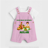 Ayudha Puja Little Hands Big Dreams Dungaree - BABY PINK - 0 - 5 Months Old (Chest 18")