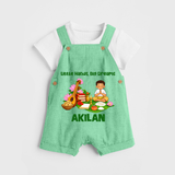 Ayudha Puja Little Hands Big Dreams Dungaree - GREEN - 0 - 5 Months Old (Chest 18")
