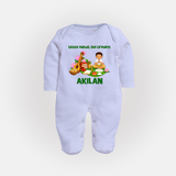 Ayudha Puja Little Hands Big Dreams Full Body Suit - BABY BLUE - New Born (Chest 7.5")