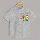 Ayudha Puja Little Hands Big Dreams  Shirt - GREY - 0 - 6 Months Old (Chest 23")