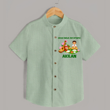 Ayudha Puja Little Hands Big Dreams  Shirt - MINT GREEN - 0 - 6 Months Old (Chest 23")
