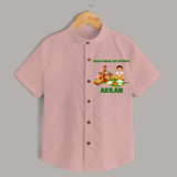 Ayudha Puja Little Hands Big Dreams  Shirt - PEACH - 0 - 6 Months Old (Chest 23")