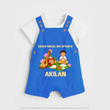 Ayudha Puja Little Hands Big Dreams Dungaree - COBALT BLUE - 0 - 5 Months Old (Chest 18")