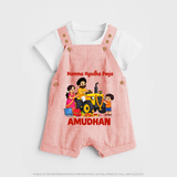 Namma Ayudha Puja Family Celebration Dungaree - PEACH - 0 - 5 Months Old (Chest 18")