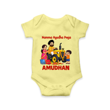 Namma Ayudha Puja Family Celebration Romper - PASTEL YELLOW - New Born (Chest 14")