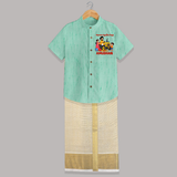 Namma Ayudha Puja Family Celebration Shirt and Dhoti