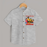 Namma Ayudha Puja Family Celebration  Shirt - GREY - 0 - 6 Months Old (Chest 23")