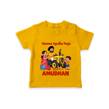 Namma Ayudha Puja Family Celebration T Shirt - CHROME YELLOW - 0-5 Months Old (Chest 17")