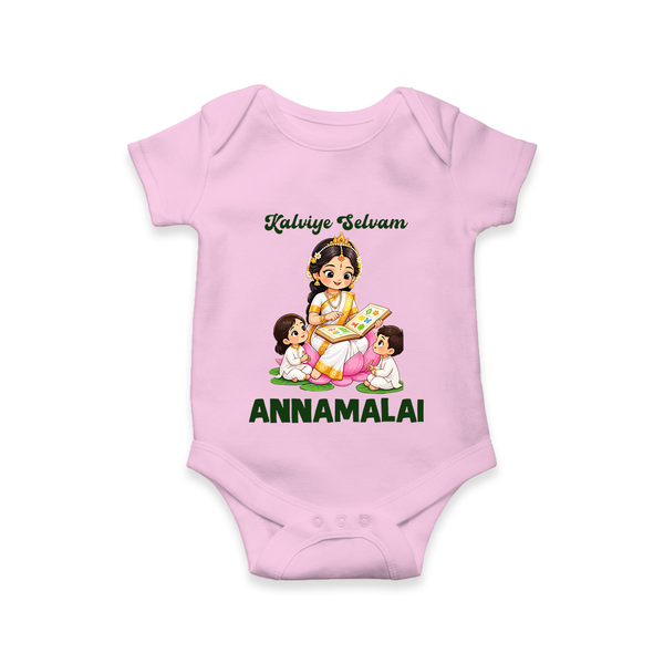 Kaliyuga Selvam Blessings Romper - BABY PINK - New Born (Chest 14")
