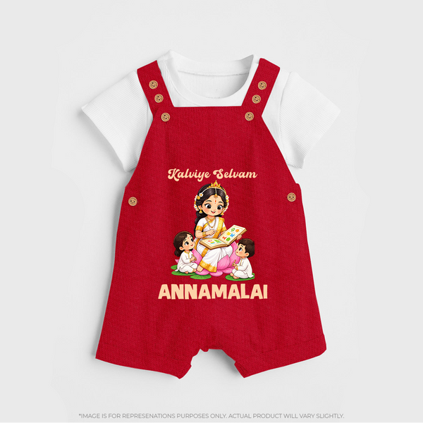 Kaliyuga Selvam Blessings Dungaree - RED - 0 - 5 Months Old (Chest 18")
