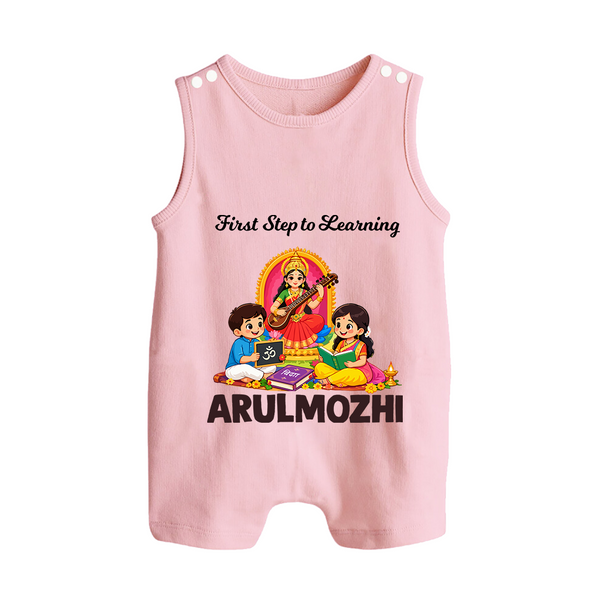 First Step to Learning Button Romper - BABY PINK - New Born (Chest 18")