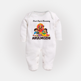First Step to Learning Full Body Suit - WHITE - New Born (Chest 7.5")