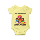 First Step to Learning Romper - PASTEL YELLOW - New Born (Chest 14")