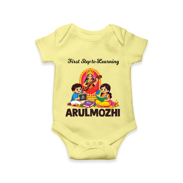 First Step to Learning Romper - PASTEL YELLOW - New Born (Chest 14")