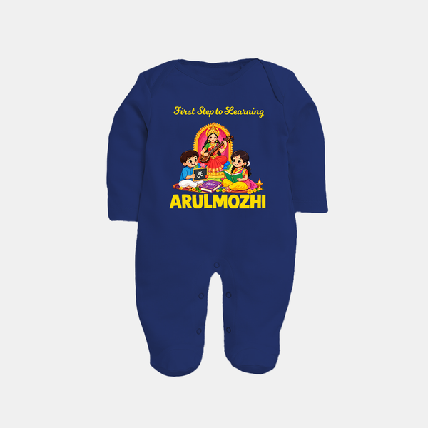 First Step to Learning Full Body Suit - NAVY BLUE - New Born (Chest 7.5")