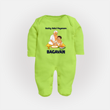 Kutty Kalvi Payanam Full Body Suit - LIME GREEN - New Born (Chest 7.5")