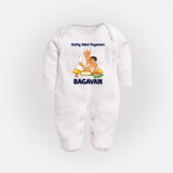Kutty Kalvi Payanam Full Body Suit - WHITE - New Born (Chest 7.5")