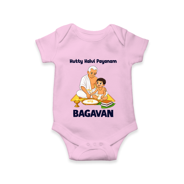 Kutty Kalvi Payanam Romper - BABY PINK - New Born (Chest 14")