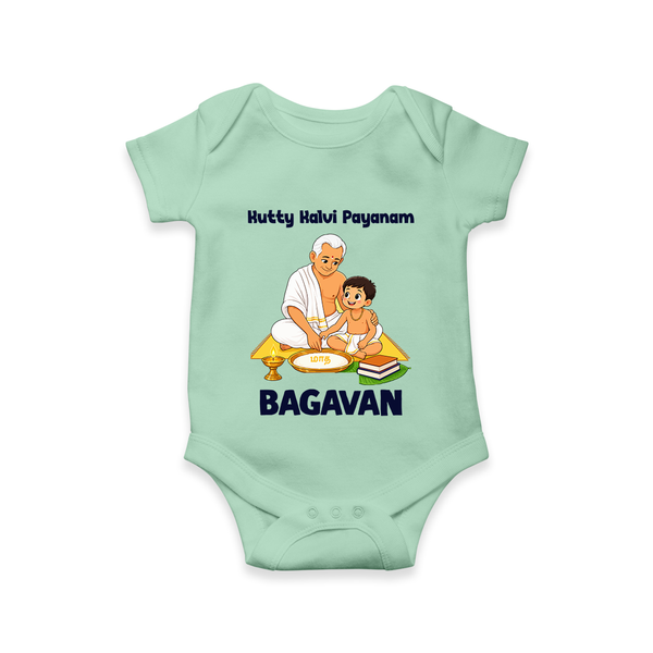Kutty Kalvi Payanam Romper - MINT GREEN - New Born (Chest 14")