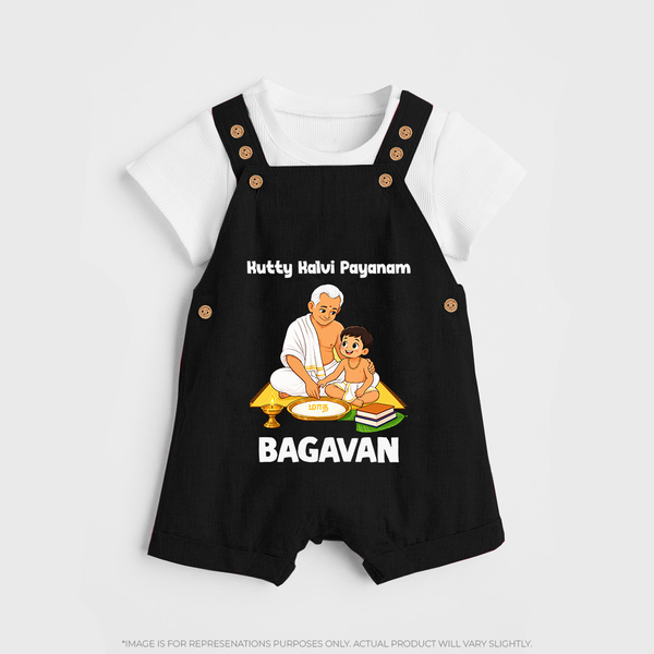 Kutty Kalvi Payanam Dungaree - BLACK - 0 - 5 Months Old (Chest 18")
