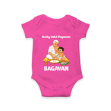 Kutty Kalvi Payanam Romper - HOT PINK - New Born (Chest 14")