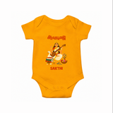 Ayudha Puja Goddess Saraswati Blessings Romper - CHROME YELLOW - New Born (Chest 14")
