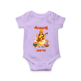 Ayudha Puja Goddess Saraswati Blessings Romper - LILAC - New Born (Chest 14")