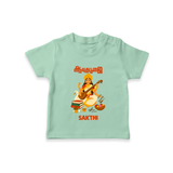  Ayudha Puja Goddess Saraswati Blessings T Shirt - MINT GREEN - 0-5 Months Old (Chest 17")