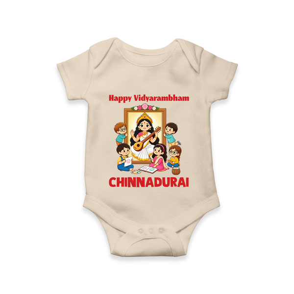  Happy Vidyarambham Celebration Romper - IVORY - New Born (Chest 14")
