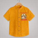 Happy Vidyarambham Celebration  Shirt - CHROME YELLOW - 0 - 6 Months Old (Chest 23")