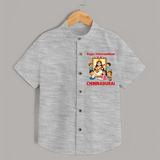 Happy Vidyarambham Celebration  Shirt - GREY - 0 - 6 Months Old (Chest 23")