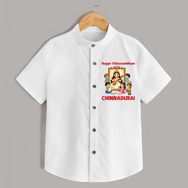 Happy Vidyarambham Celebration  Shirt - WHITE - 0 - 6 Months Old (Chest 23")