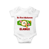  En First Aksharam Romper - WHITE - New Born (Chest 14")