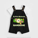  En First Aksharam Dungaree - BLACK - 0 - 5 Months Old (Chest 18")