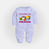  My First Ayudha Puja Books & Learning Full Body Suit - BABY BLUE - New Born (Chest 7.5")