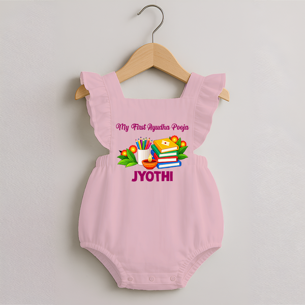  My First Ayudha Puja Books & Learning Romper Frock - BABY PINK - 0 - 3 Months Old (Chest 19")