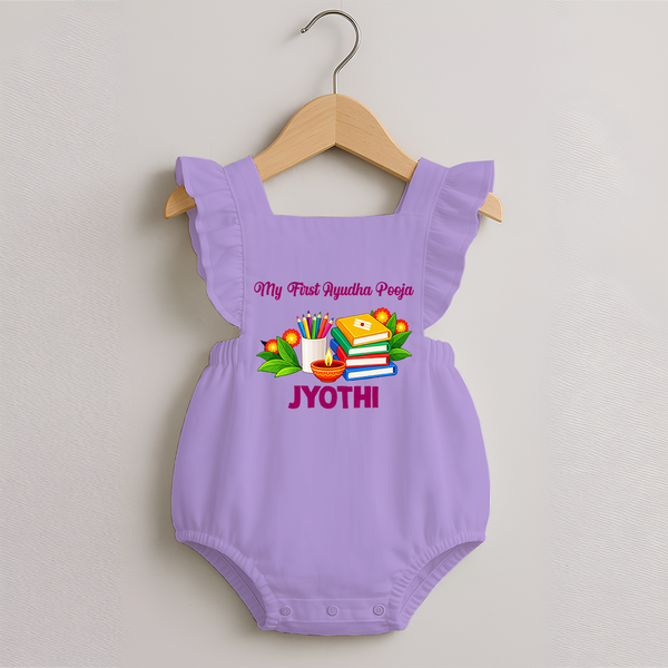  My First Ayudha Puja Books & Learning Romper Frock - LILAC - 0 - 3 Months Old (Chest 19")