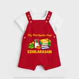  My First Ayudha Puja Books & Learning Dungaree - RED - 0 - 5 Months Old (Chest 18")