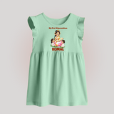 My First Vidyarambham Blessings Baby Frock - MINT GREEN - 0 - 3 Months Old (Chest 17")