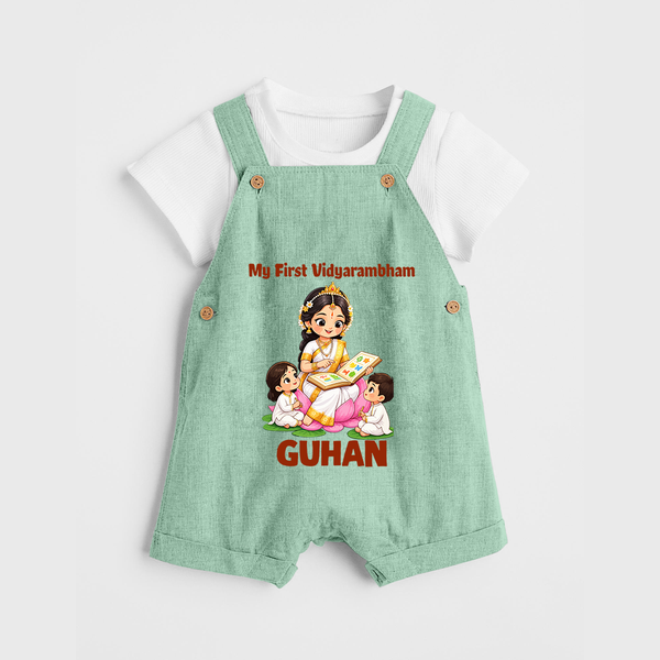 My First Vidyarambham Blessings Dungaree - MINT GREEN - 0 - 5 Months Old (Chest 18")